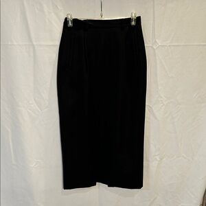 Black Wool Women's Pencil Skirt Size 6